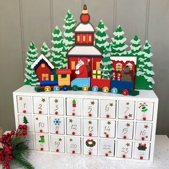 Personalised Wooden Advent With Santa Train, 6 of 6