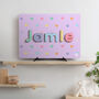 Personalised Love Hearts Wooden Name Puzzle Plus, thumbnail 1 of 5