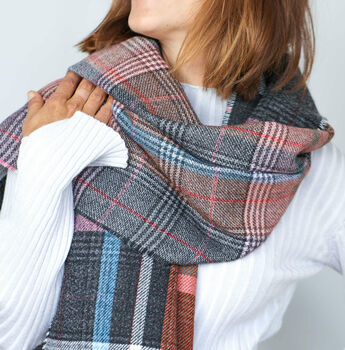 Reversible Check Blanket Scarf, 5 of 9