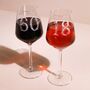 Personalised Floral Milestone Birthday Wine Glass, thumbnail 1 of 7