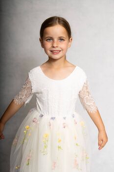 Enchanted Dress – Ivory Cream / White Lace, 6 of 9
