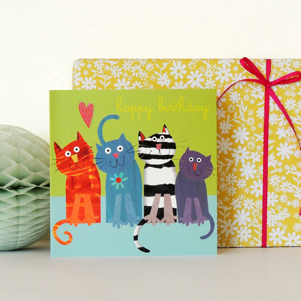 happy birthday cats card by kali stileman publishing ...