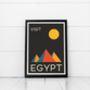 'Visit Egypt' Vintage Inspired Travel Art Print, thumbnail 2 of 2