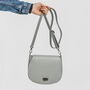 Dove Grey Personalised Leather Saddlebag, thumbnail 2 of 12