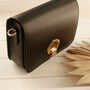 Small Black Leather Crossbody Handbag, Black Shoulder Bag, thumbnail 7 of 12