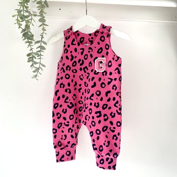 Pink Leopard Pattern Baby Romper, 3 of 6