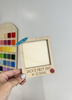 Personalised First Day Of School Wooden Photo Frame, 3 of 3