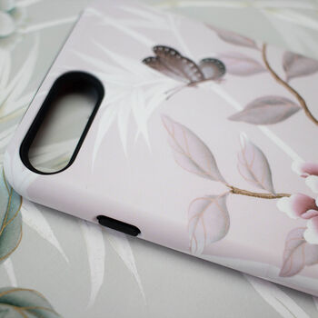 Pastel Pink Floral Chinoiserie Phone Case, 5 of 12