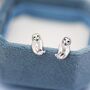 Barn Owl Stud Earrings In Sterling Silver, thumbnail 3 of 11
