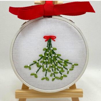 Diy Christmas Mistletoe Decoration/Embroidery Kit, 11 of 11