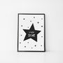 Little Star, Nursery Print In Black And White, thumbnail 3 of 3