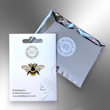 Enamel Bee Pin Badge, Bee Brooch, Birthday, Christmas Gift For Bee Lovers, 5 of 8