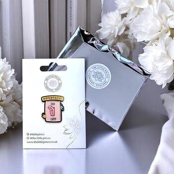 Hyperfocus Light Switch Enamel Lapel Pin, Adhd Badge Brooch, Attention Deficit Hyperactivity Awareness, Neurodivergent And Autism Gifts, 2 of 8