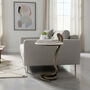Snake Side Table With White Marble Top, thumbnail 1 of 2