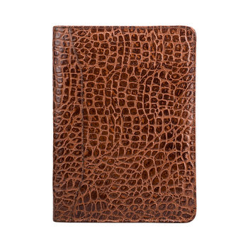 Luxury Leather A4 Conference Folder.'The Dimaro Croco', 3 of 9