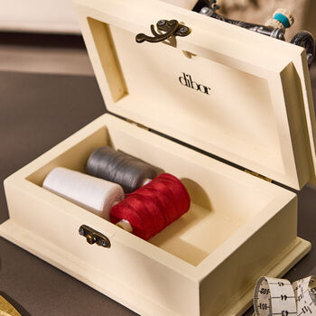 Personalised Vintage Sewing Machine Craft Box, 2 of 11