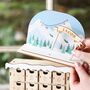 Personalised Wooden Snowy Hills Cutout Advent Calendar, thumbnail 4 of 7