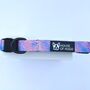 Pink Palm Tree Strong Clip Up Fabric Dog Puppy Collar, thumbnail 3 of 5
