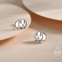 Cute Guinea Pig Stud Earrings In Sterling Silver, thumbnail 4 of 10