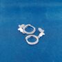 Butterfly Earrings, 925 Sterling Silver Cz Butterfly Earrings, thumbnail 6 of 7