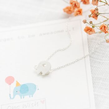 Elephant Awesome Necklace Sterling Silver, 6 of 12