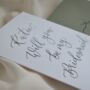 Personalised Handwritten Bridesmaid Proposal Thank You Card, thumbnail 8 of 8