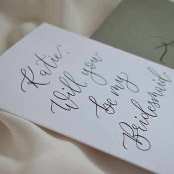 Personalised Handwritten Bridesmaid Proposal Thank You Card, 8 of 8
