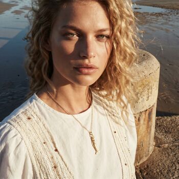 Mini Mermaid Gold Or Silver Necklace, 3 of 4