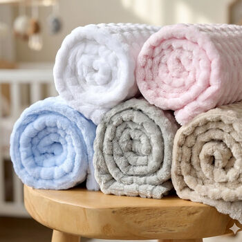 Personalised Pink Embossed Baby Blanket, 2 of 12
