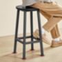 Set Of Two Bar Stools With Metal Frame, thumbnail 6 of 11