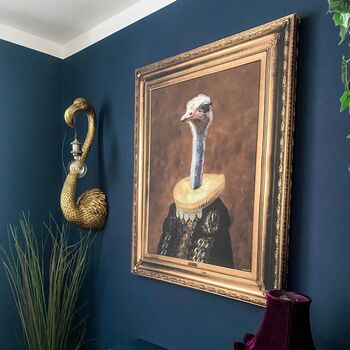 Flamingo Head Antique Gold Wall Lamp, 4 of 4