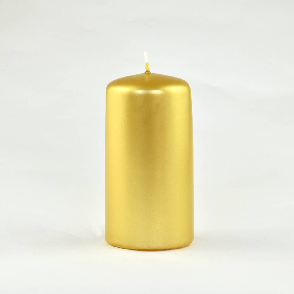 G Decor Grace Varnished Shimmer Pillar Candle By G Decor