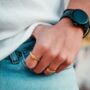 Men's Gold Plated Line Band Ring, thumbnail 10 of 11