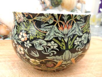 Open Sugar Bowl In William Morris Black Strawberry Thief Design, 2 of 6