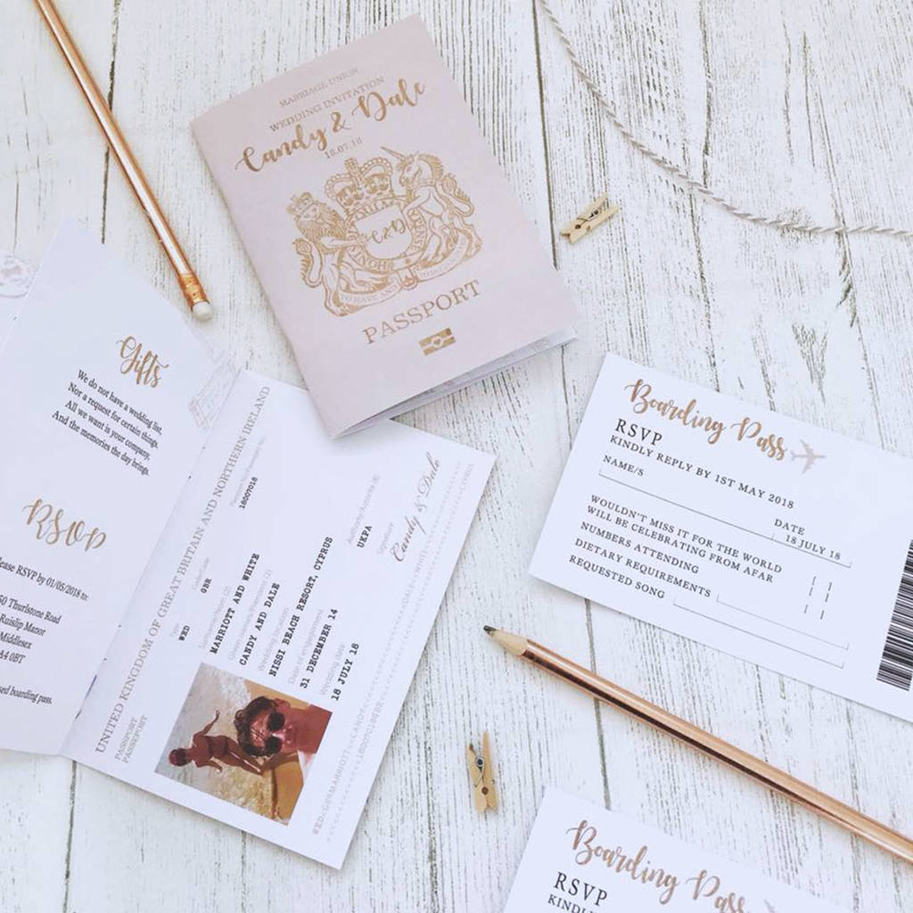 Wedding Passports And Boarding Passes, 1 of 3