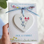 Personalised Birth Flower Keepsake Engagement Card, thumbnail 1 of 2