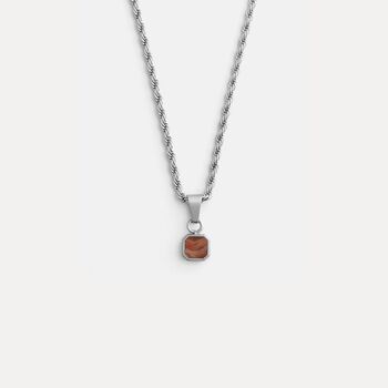 Black Mini Crazy Onyx Gemstone Pendant Necklace For Men, 7 of 9