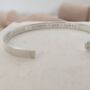 Personalised Silver Secret Message Cuff Bracelet, thumbnail 5 of 11