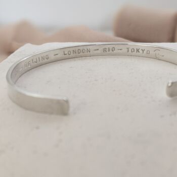 Personalised Silver Secret Message Cuff Bracelet, 5 of 11