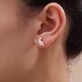 Sterling Silver Mismatched Pelican Bird And Fish Stud Earrings, thumbnail 2 of 12