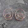 Double Loop Gold Plated Silver Hoop Earrings, thumbnail 3 of 7