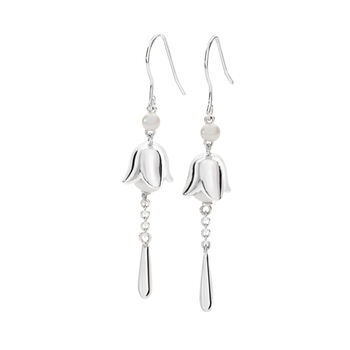 Sterling Silver Lily Flower Of The Valley Earrings, 2 of 4
