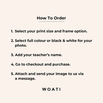 Personalised Teacher Print, Gift For Teacher, 4 of 6