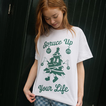 Spruce Up Your Life Women's Christmas T Shirt, 2 of 4