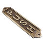Custom Push Sign Brass Plaque With Vintage Finish, thumbnail 3 of 12