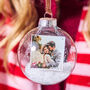 Personalised Photo Snow Globe Christmas Bauble, thumbnail 3 of 6