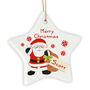 Personalised Santa Ceramic Star Decoration, thumbnail 2 of 2