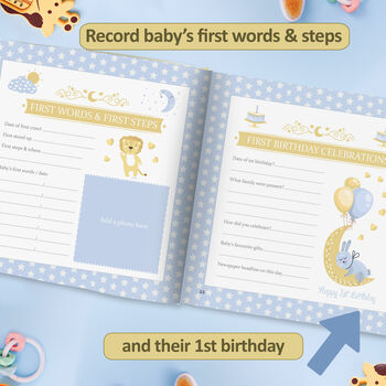 Baby Memory And Milestone Book Personalised, 10 of 12