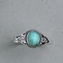 Sterling Silver Turquoise Ring, Boho Jewellery, thumbnail 9 of 9