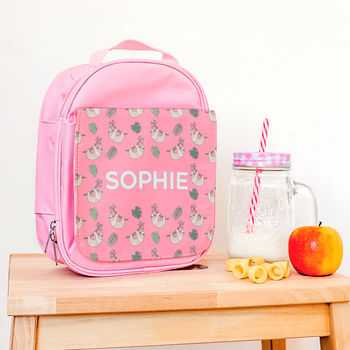 Personalised Tropical Sloths Children's Lunch Bag, 3 of 12